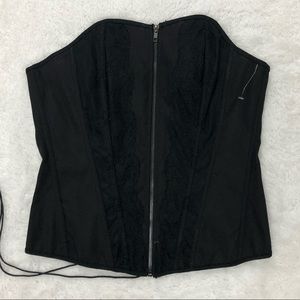 Torrid zip/lace up corset
